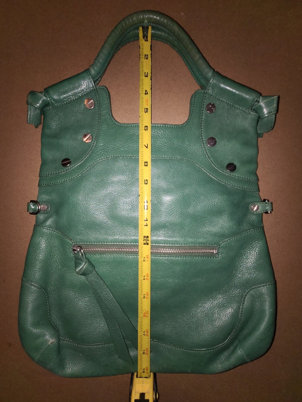 Foley + Corinna Green Leather Shoulder Tote - Picture 14 of 16